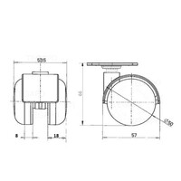 thumb-PP chrome wiel 50mm plaat 42x42mm-2