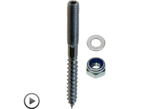 Draaibout schroefdraad 10x60mm 