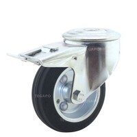 thumb-TENTE Zwenkwiel rubber 100 3SO boutgat met rem-1