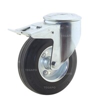thumb-TENTE Zwenkwiel rubber 125 3SO boutgat met rem-1