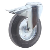 thumb-TENTE Zwenkwiel rubber 200 3SO boutgat met rem-1