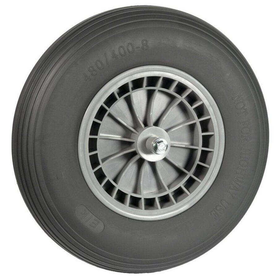 Kruiwagenwiel massief met as 125mm PRO-1
