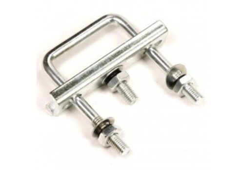 Neuswiel klemhouder voor vierkante buis 60 mm  Neuswiel klemhouder voor vierkante buis 60 mm