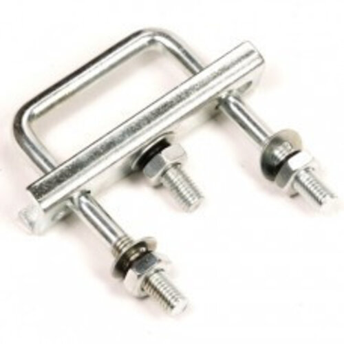 Neuswiel klemhouder voor vierkante buis 60 mm  Neuswiel klemhouder voor vierkante buis 60 mm