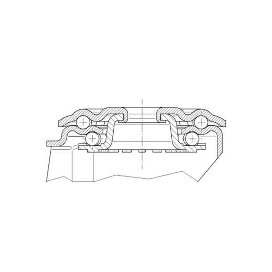 Zwenkwiel elastisch rubber 100 3KO boutgat met rem-3