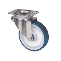 thumb-TENTE Zwenkwiel RVS 200 nylon NOC blauw plaatbevestiging-1