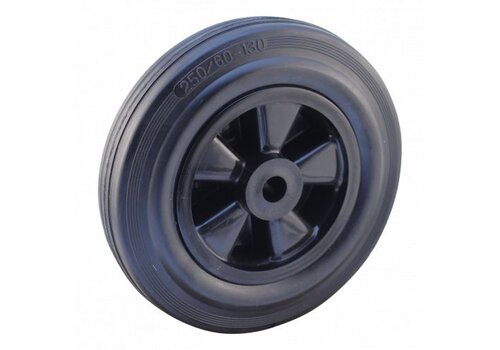 PROtrans wiel rubber 250mm asgat 25mm 