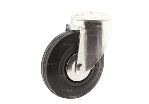 TENTE Zwenkwiel rubber 125 3KA boutgat 