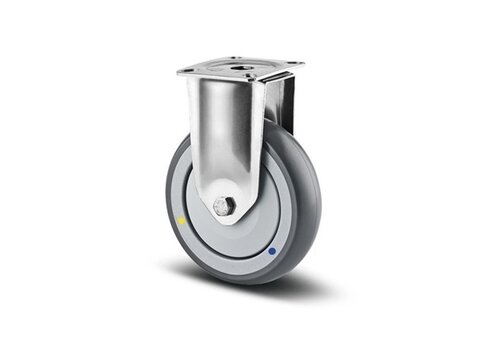 TENTE bokwiel RVS 125 7TPKO plaat 