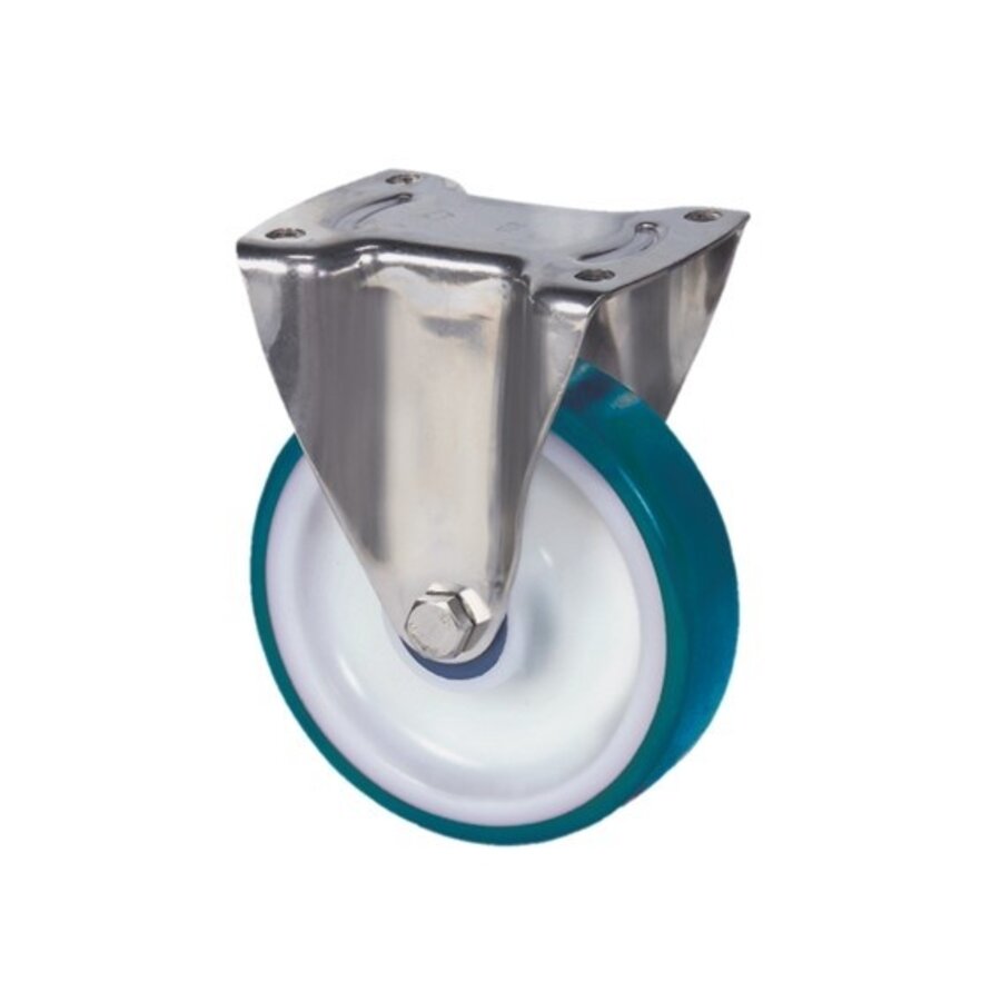 TENTE Bokwiel RVS 80 nylon NOC blauw plaatbevestiging-1