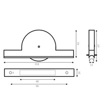 thumb-Groefwiel polyamide 40mm RS-2