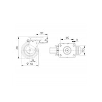 thumb-TENTE Zwenkwiel nylon Xtreme 160 6NO plaat met rem-3