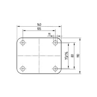 thumb-TENTE Zwenkwiel RVS nylon 125 8NO plaat met rem-2