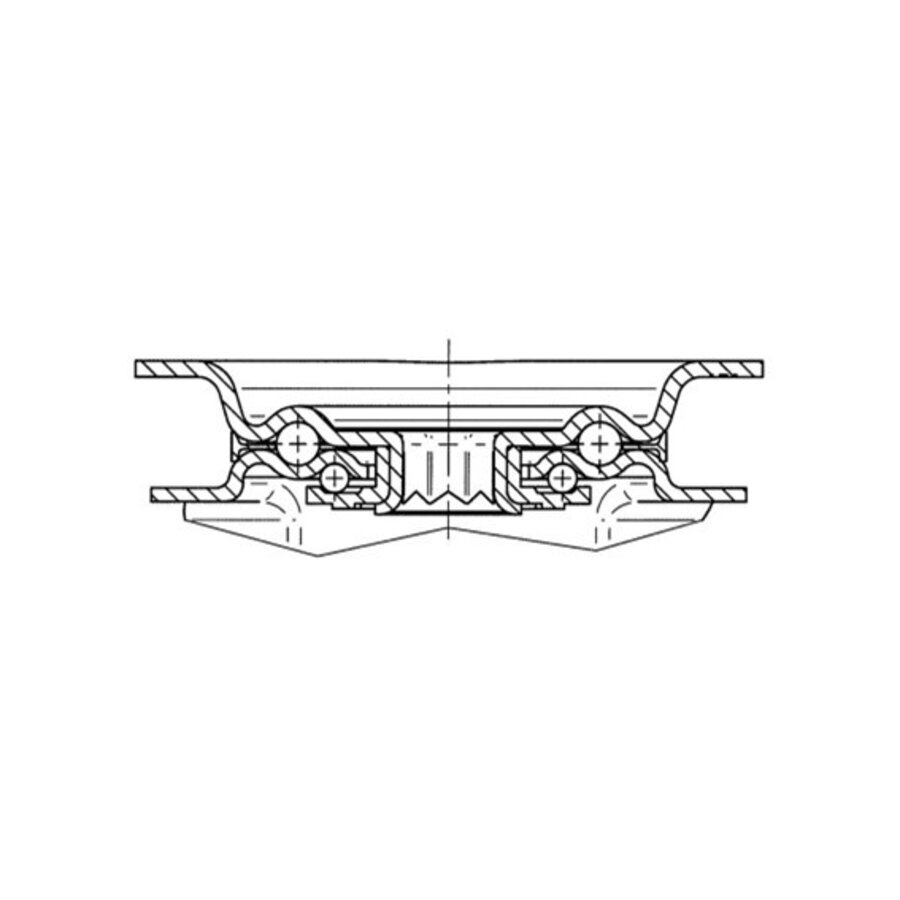 TENTE zwenkwiel nylon 3NO 80mm plaat met rem-4