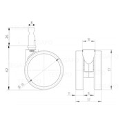 thumb-PPPU wiel 55mm stift 8mm-2