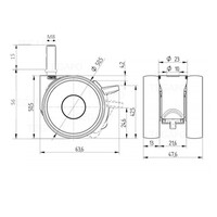 thumb-PAPU LOW wiel 50mm bout M8x15 met rem-2