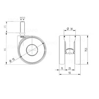thumb-PAPU HIGH wiel 75mm bout M10x15-3