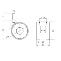thumb-PAPU HIGH wiel 75mm bout M6x20-3