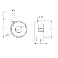 thumb-PAPU HIGH wiel 75mm stift 10mm-3