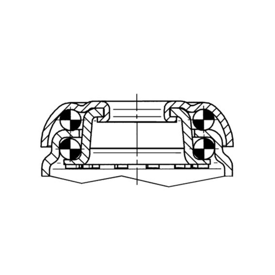 TENTE zwenkwiel unilast rubber 100 3KS boutgat met rem-3
