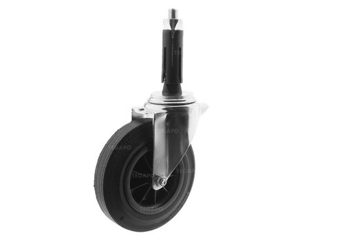 Zwenkwiel rubber 200 3KO ronde buis 19-21,5mm 