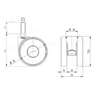 thumb-PAPU HIGH wiel 75mm bout M8x15-3