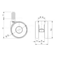 thumb-PAPU HIGH wiel 75mm plug rond 17mm-3