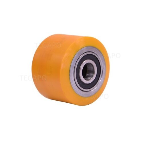 Palletwagenwiel polyurethaan 82x60mm asgat 20mm 