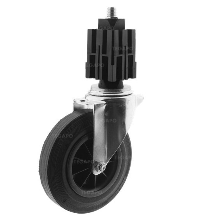 Zwenkwiel rubber 200 3KO vierkante koker 36-40mm-1