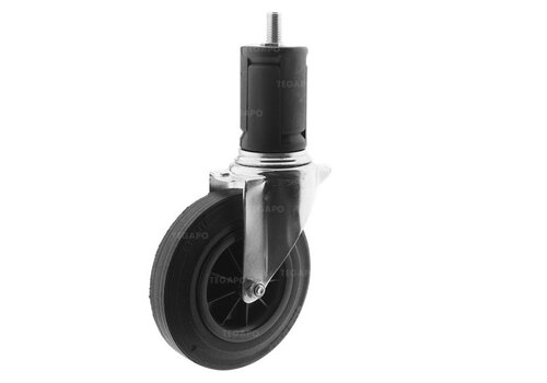 Zwenkwiel rubber 200 3KO ronde buis 40-45mm 