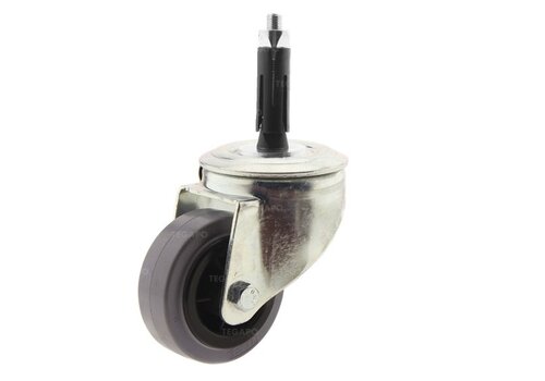 Zwenkwiel rubber 80 indoor ronde buis 21,5-24mm 