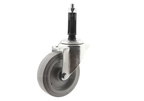 Zwenkwiel elastisch rubber 160 3KO ronde buis 21,5-24mm 