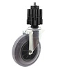 Zwenkwiel rubber 160 indoor vierkante koker 36-40mm