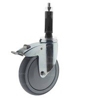 Zwenkwiel 150 verzinkt 2TPKO ronde buis 21,5-24mm met rem
