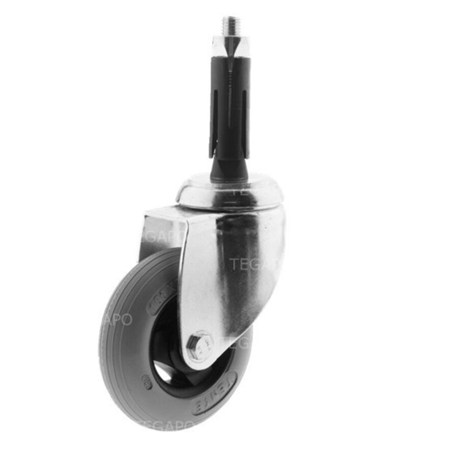 Zwenkwiel unilast rubber 100 3KS ronde buis 21,5-24mm-1