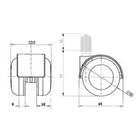 thumb-PP luxe wiel chrome metaal plug vierkant 26mm-2