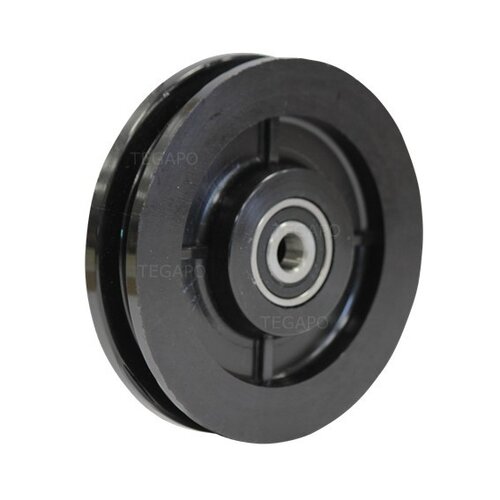 Groefwiel 90mm naaflengte 25mm kogellager vierkante groef 