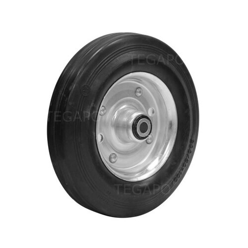 Rubber wiel 200mm 3SO rollager asgat 12mm 