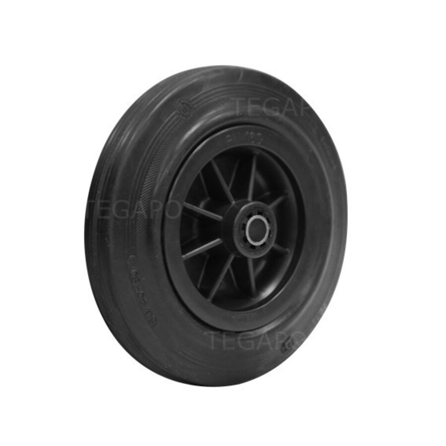 Rubber wiel 160mm 3KO rollager asgat 12mm-1