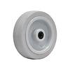Elastisch rubber wiel 125mm 3KO rollager asgat 12mm