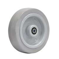 thumb-Elastisch rubber wiel 125mm 3KO rollager asgat 8mm-1