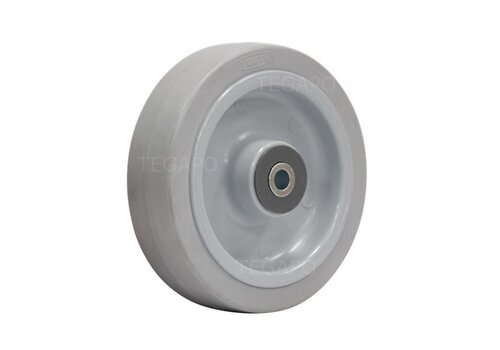 Elastisch rubber wiel 160mm 3KO rollager asgat 12mm 