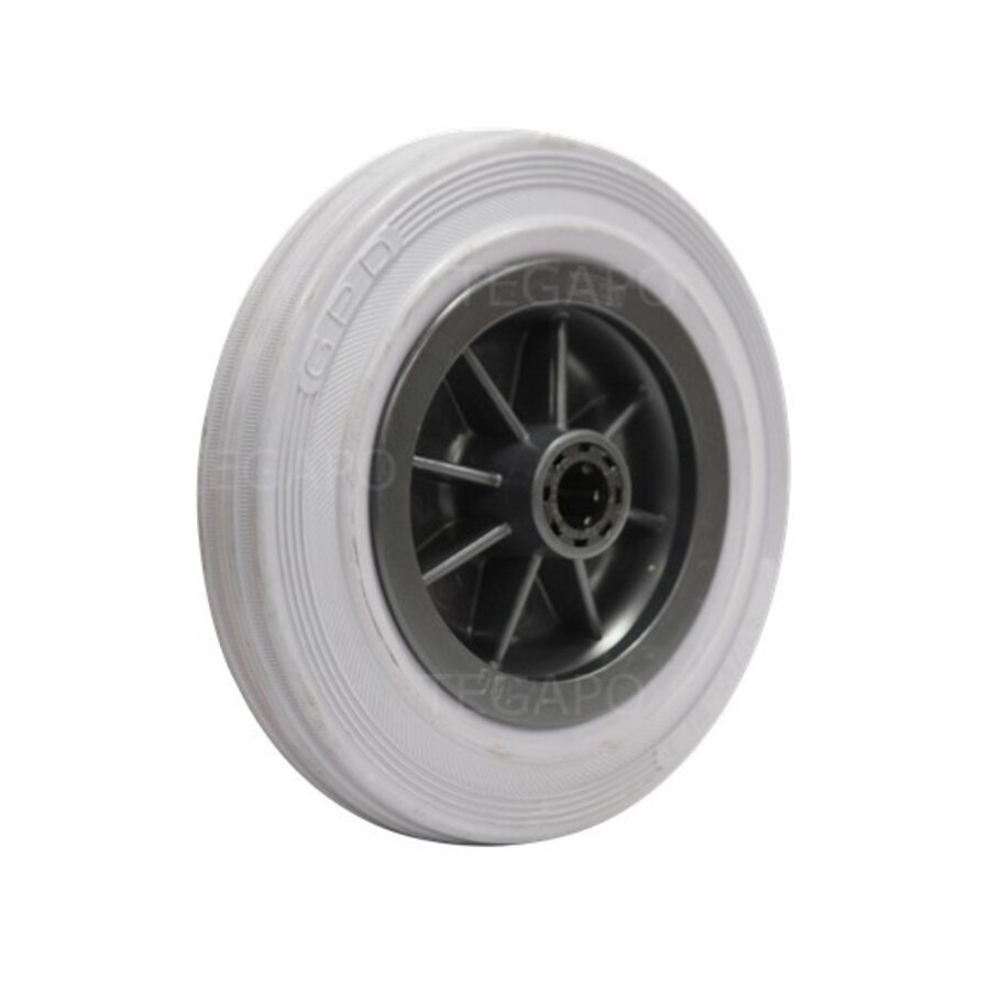 Rubber indoor wiel 160mm 3KO rollager asgat 15mm-1