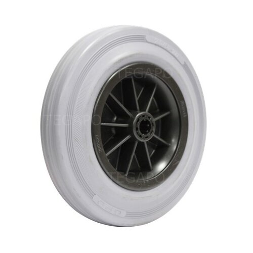 Rubber indoor wiel 200mm 3KO rollager asgat 15mm 