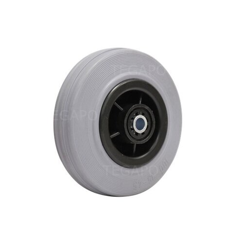 Rubber indoor wiel 100mm 3KO rollager asgat 8mm 