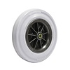 Rubber indoor wiel 200mm 3KO rollager asgat 12mm