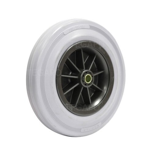Rubber indoor wiel 200mm 3KO rollager asgat 12mm 