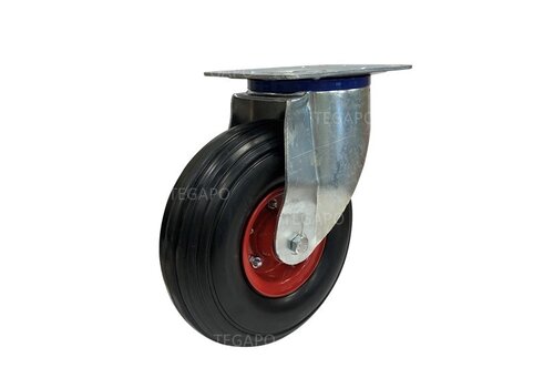 Veegmachine zwenkwiel volrubber massief  Veegmachine zwenkwiel volrubber massief