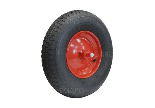 STAX kruiwagenwiel luchtband blokprofiel met as 150mm 