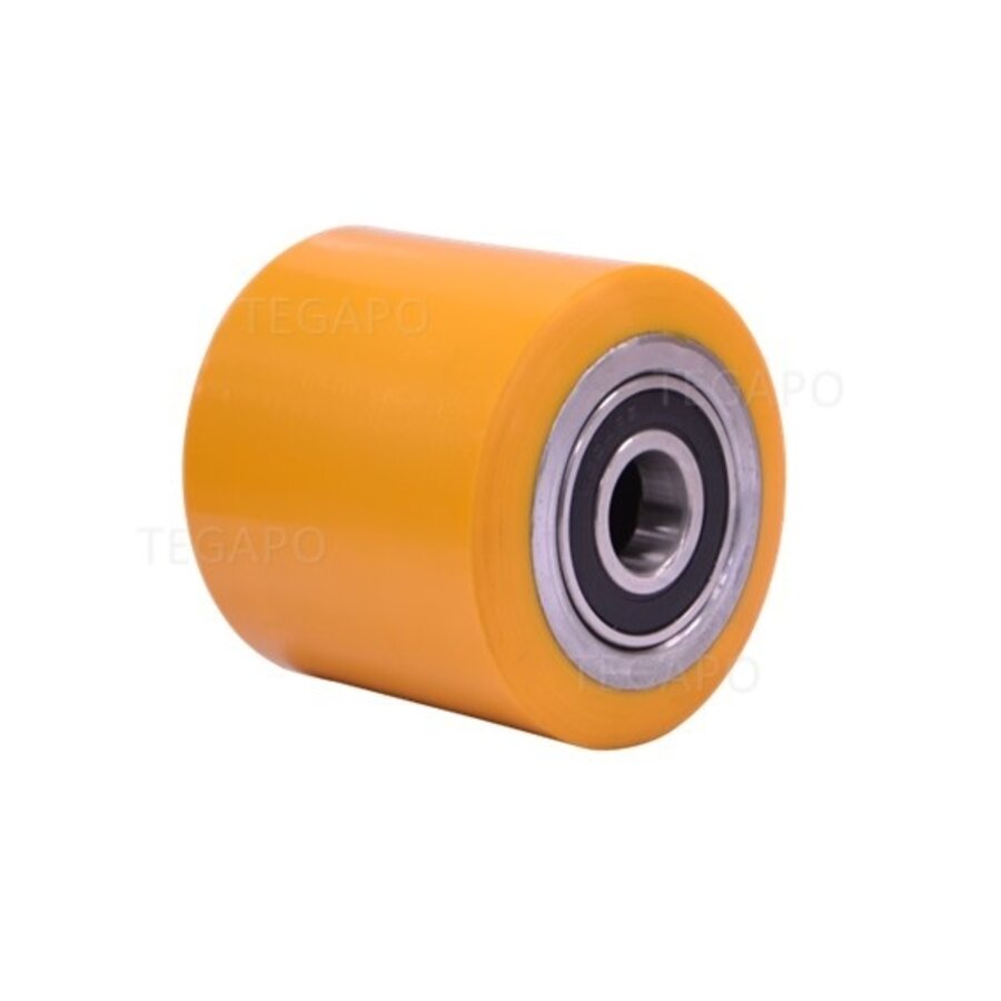 Palletwagenwiel polyurethaan 82x80mm asgat 17mm-1